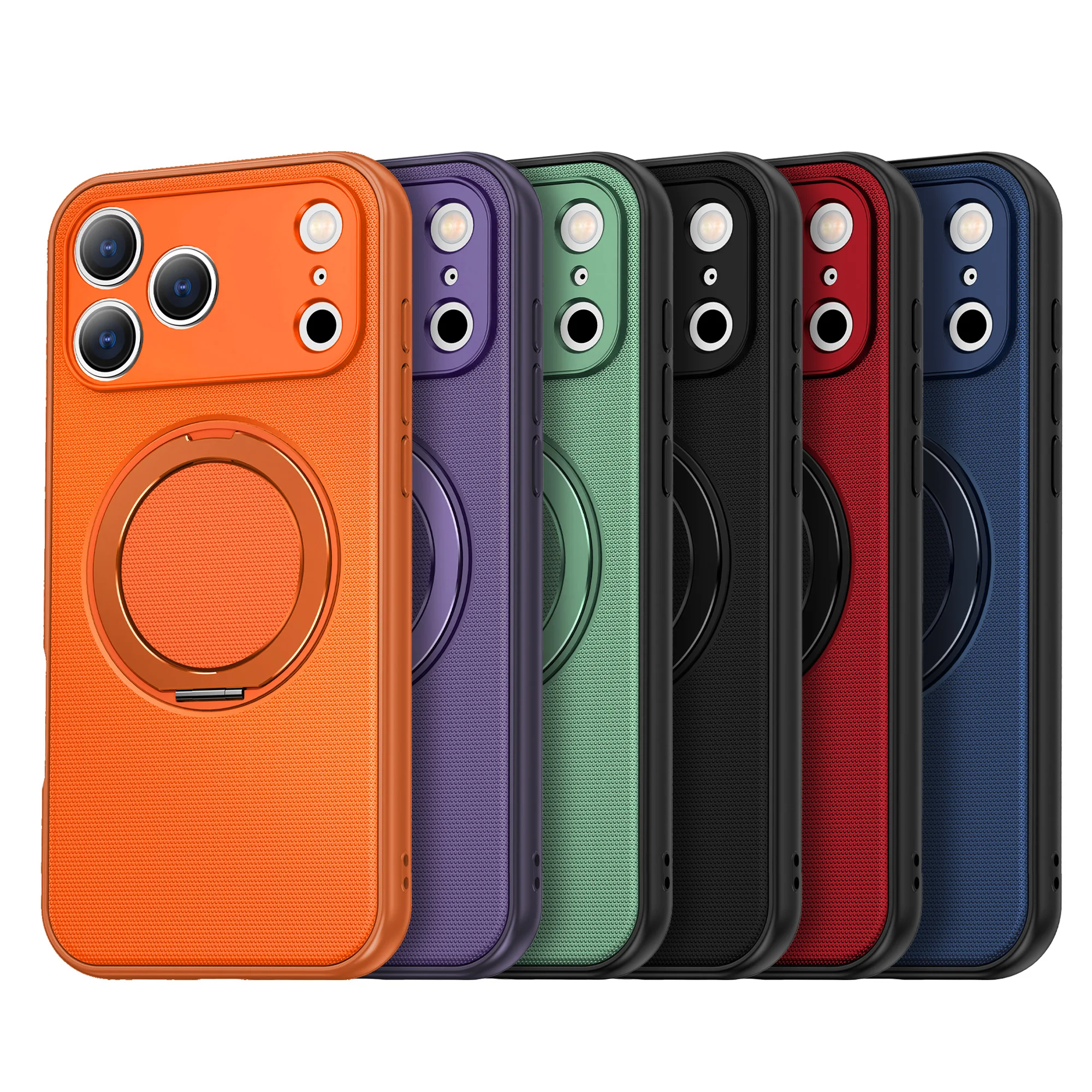 Magnetic Rotating Ring Holder Armor Phone Case with Magsafe Cover