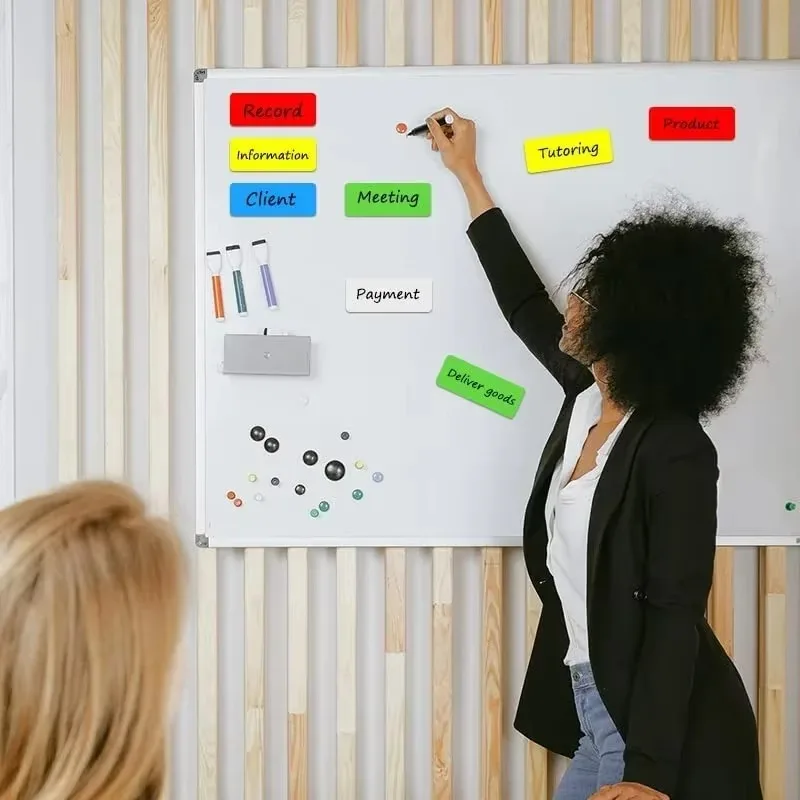 5/50x Reusable Dry Erase Magnet Label Magnetic Label Stickers Writable Magnet Tag Fridge Sticker Office Whiteboard Display