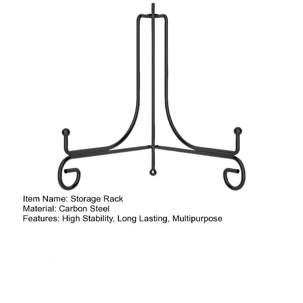 10-25cm Plates Display Rack High Stability Strong Load-bearing Foldable Design Multipurpose Storage Holder Portable Organizer