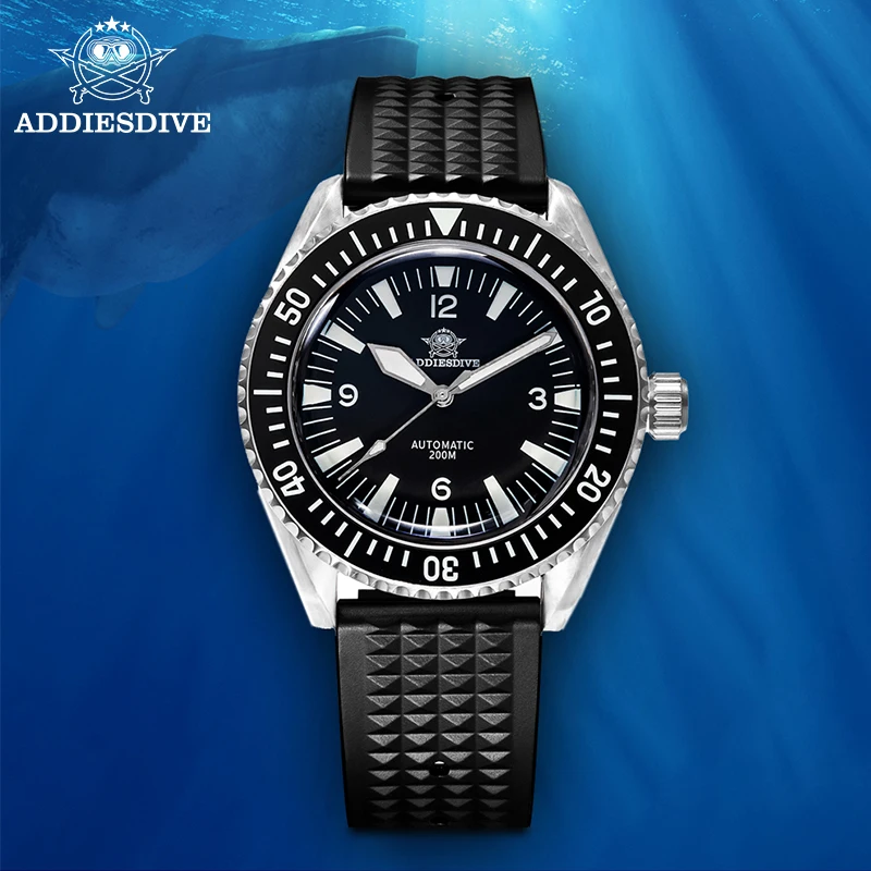 ADDIESDIVE Men’s Watch NH35 Automatic Sapphire 40mm Diver Wristwatch BGW9 Luminous Ceramic Bezel Steel 200m Diving Watch New