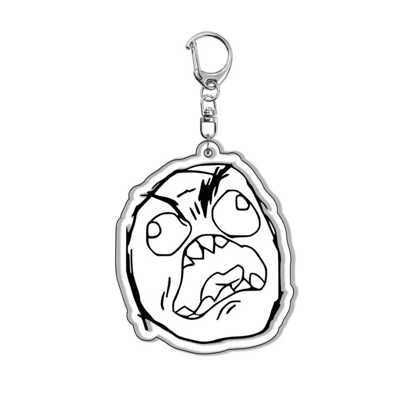 Playful Troll Face Keychain - Fun Accessory for Boys and Girls - Great Christmas Gift