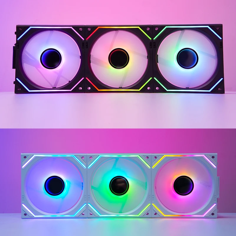 120mm ARGB PCケースファン インフィニティミラー付き - 5V 3