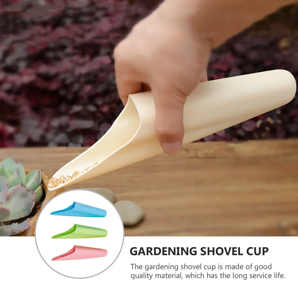 3 Pcs Scoop Cup Planting Bucket Plastic Garden for Gardening Tool Home Accessory