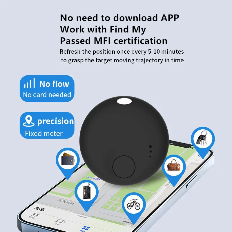 Smart Tags Bluetooth Tracking Search Finder Air Tag GPS Tracker Locator Global positioning Device Anti-lost Work Find My APP