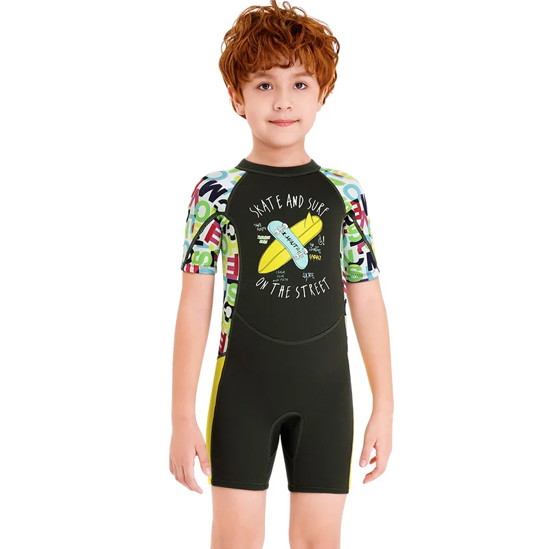 Neopreen Wetsuits Kinderen Een Stuk Zwemmen Draagt... – Vicedeal