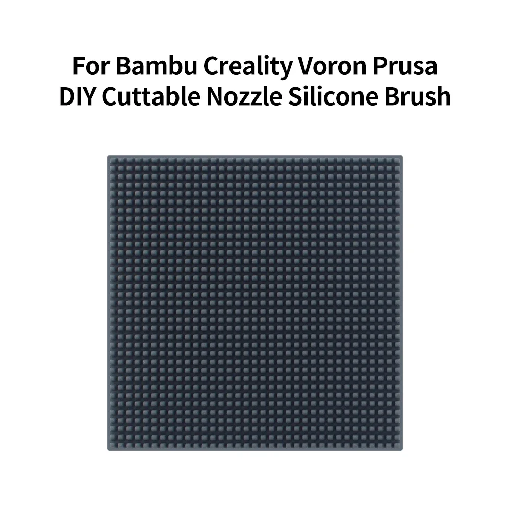NEUESTE DIY 81*81*5mm Silikon-Düsenbürste für Bambu Creality Voron Prusa ANYCUBIC Wischer-Silikonbürste Reinigungswerkzeug 3D-Drucker