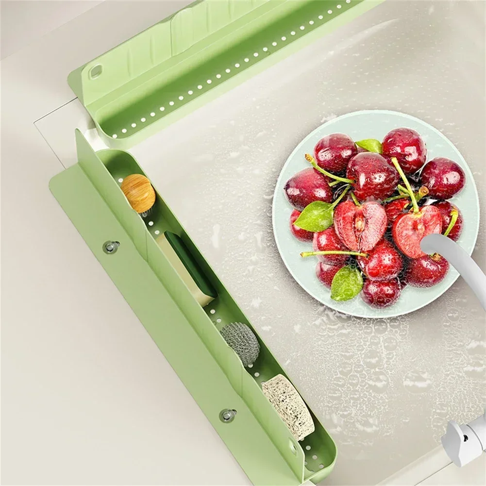 Silicone Sink Splash Guard With Suction Cup Sponge Holder Kitchen Sink Organizer Multifunctional Guard Kitchen Tools