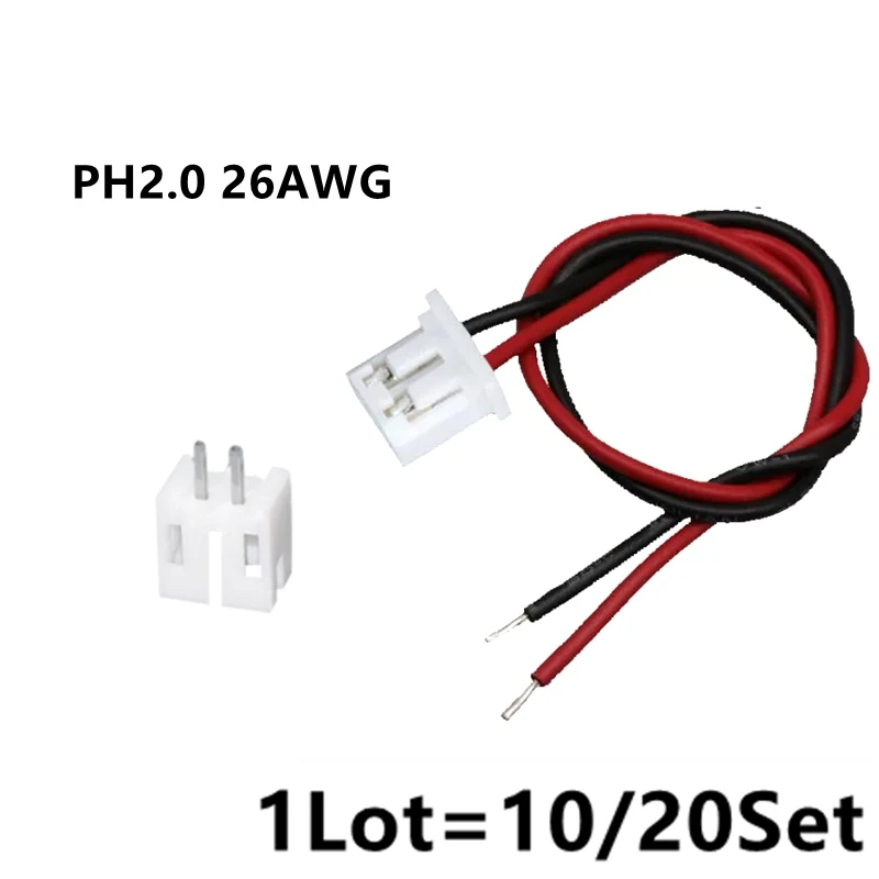 Adattatore Presa USA 3 Coppie Cavetti JST 2.0 PH 2 Pin - 15 Cm, 26 AWG, Per Batterie LiPo, Modellismo RC Connettore 2 Pin - Foto 14