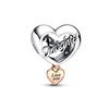 Hot Sale Love You Family Mum Dad Sister Daughter Hearts Charm Beads Fit Original European 925 Silver Bracelet DIY Women Jewelry 6