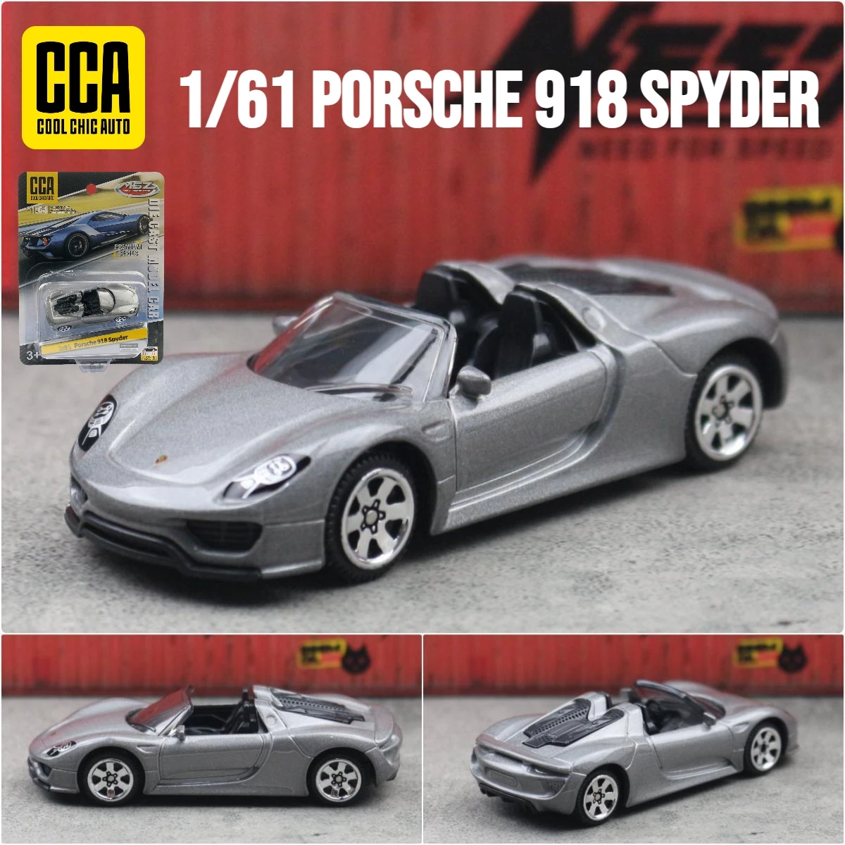 CCA 1/64 Series 1:61 Porsche 918 Spyder Convertible Racing