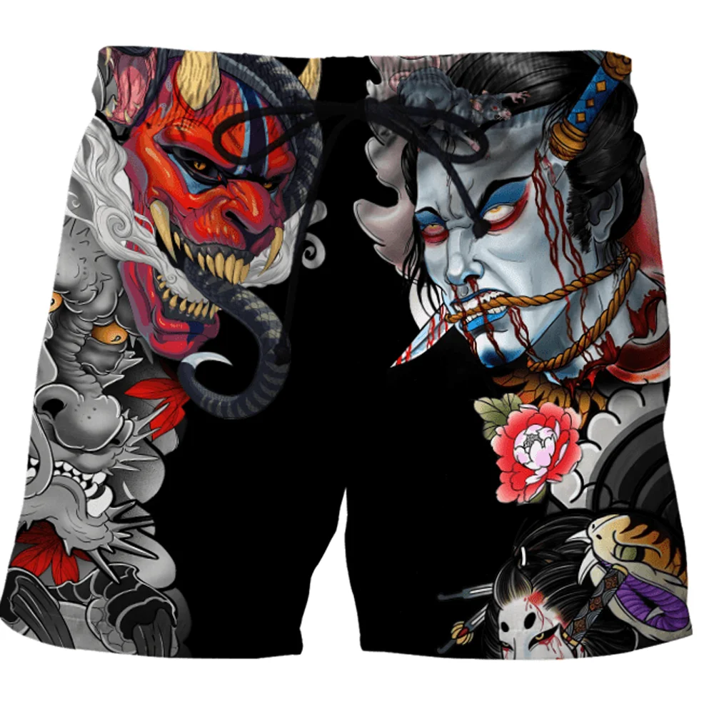 CLOOCL Brand Shorts Japanese Sakura Samurai 3D All Over Print Beach Shorts Men Women Street Harajuku Style Summer Casual Shorts