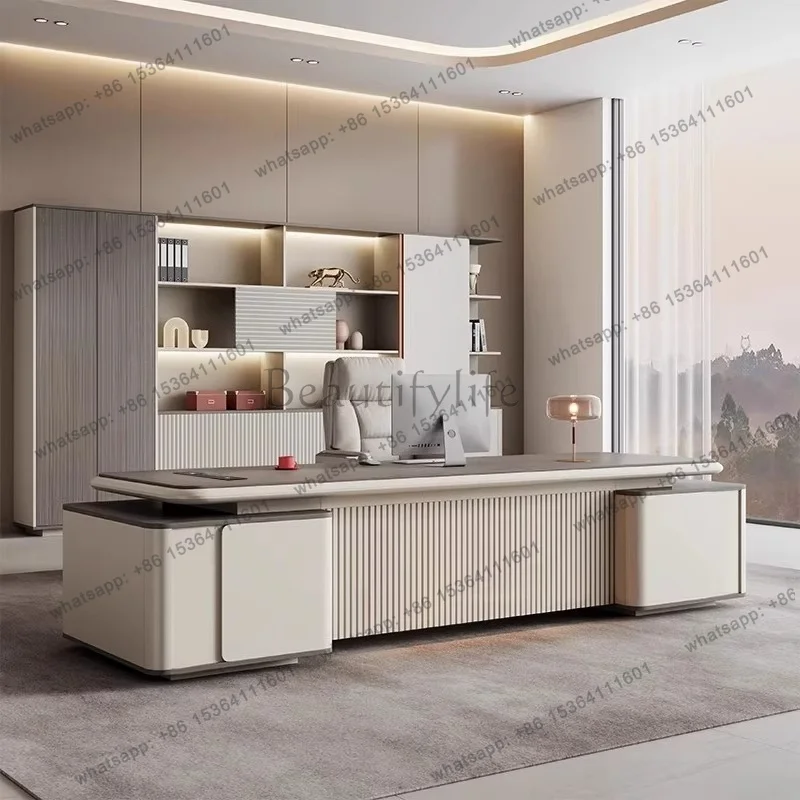 Bureau de travail minimaliste LJY Design, multifonctionnel, de style européen, moderne, artisanal, de luxe, meubles de bureau, meubles pour la maison