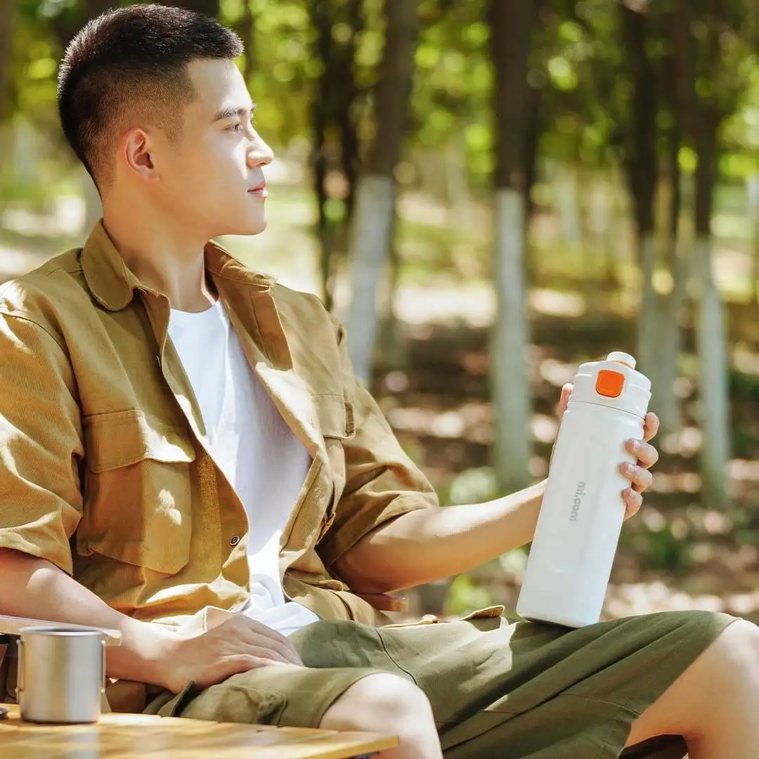 Xiaomi Outdoor Insulated Water Cup 1000ml Sports Bottle Water Bottles Stainless Steel Vacuum Dual use Portable Leakproof Cup