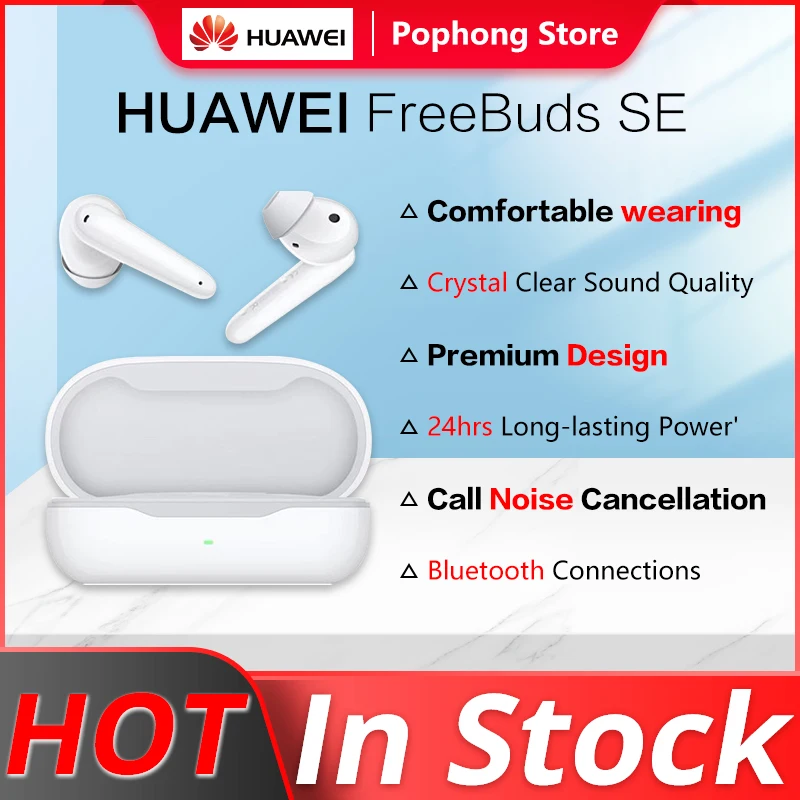 

HUAWEI FreeBuds Se Wireless Headphones In-ear Bluetooth earphones Clear Sound Quality 24 Hours of Audio Playback