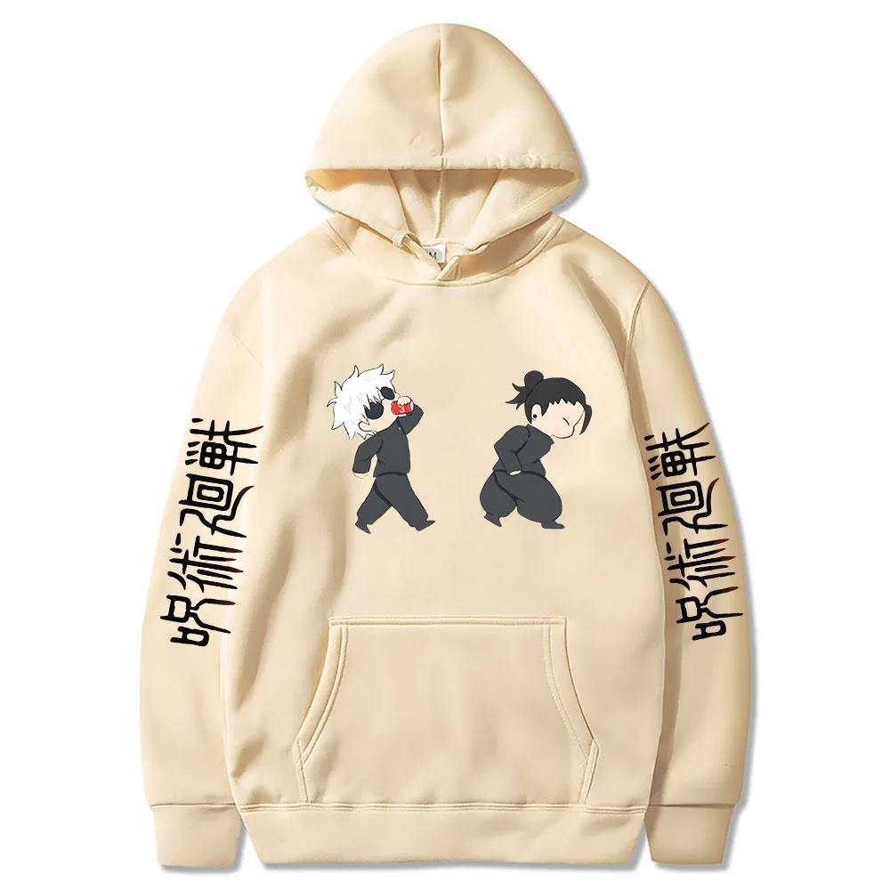 Jujutsu Kaisen Anime Hoodies Cartoon Satoru Gojo Cute Print Men Women Pullovers Autumn Winter Casual Plus Size Sweatshirts 2