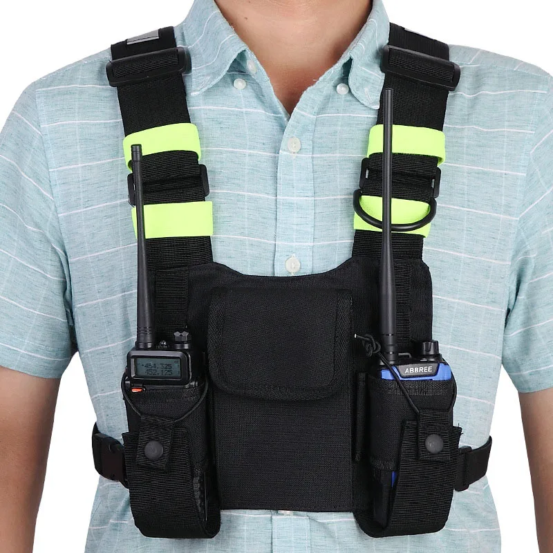 Tactical Chest Rig Bag for Men - Ham Radio Hip Hop Front Pack with Holster Vest and Utility Pouch