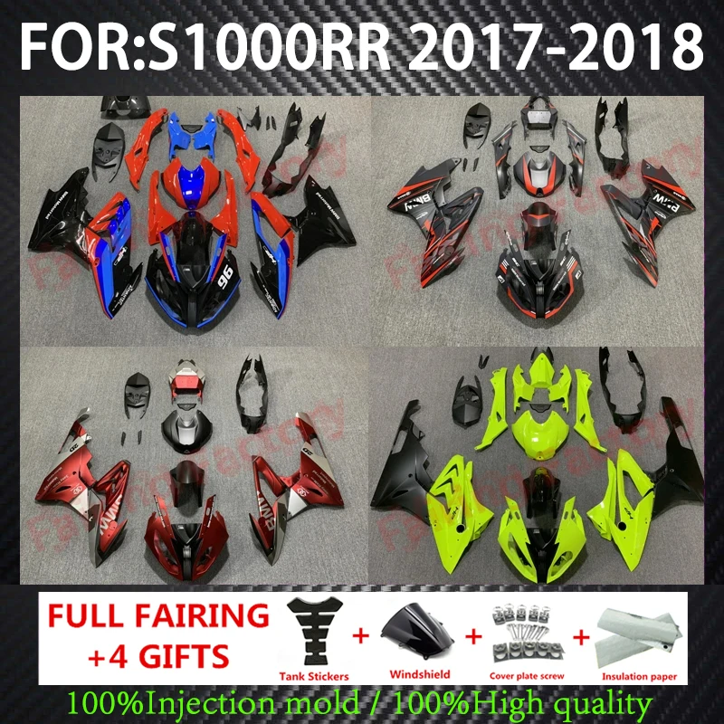 

Motorcycle Fairing Kit ABS Plastic Body Bodywork Injection mold Bodykit For S1000 17 18 S1000RR S1000 RR 2017 2018 Fairings ZOPO