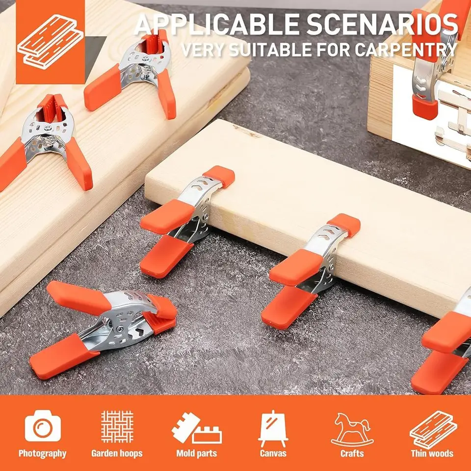 Abrazaderas De Resorte Sunhzmckp 6 Pulgadas Metal Resistente