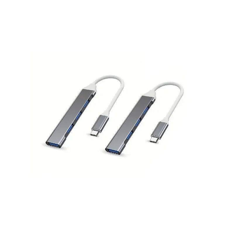 1/2/3/4개 4포트 USB 허브 타입-C 멀티 포트 분배기 OTG 어댑터 스마트폰, 안드로이드 폰 및 태블릿에 적합 - USB 2. 0