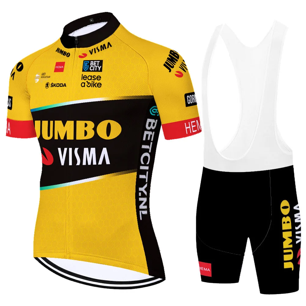 Jumbo Visma Laser Cut Abbigliamento Ropa Hombre Verano Conjunto Jersey