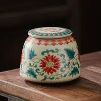 European Style Ceramic Tea Canister Blue and White Porcelain Candy Jar Household Retro Coffee Beans Nuts Powder Storage Jar New 1