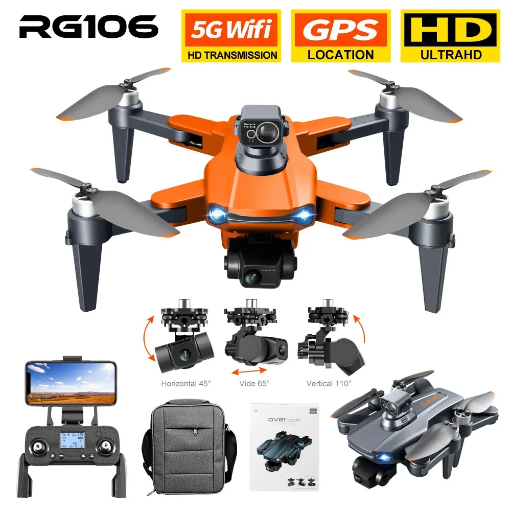 RG106 프로 드론, 8K HD 카메라, 전문 Reperter GPS, 3 축 짐벌, 브러시리스 모터, FPV RC 쿼드콥터, 항공기 장난감, 신제품