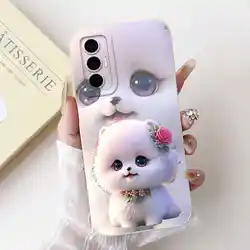Fashionable Shockproof Silicone Phone Case with Cute Cartoon Cat Design for Tecno Pova 3 (TYbai2289)