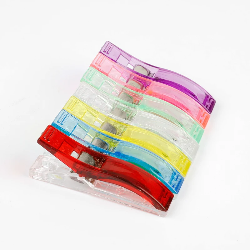 Description Picture 4 of item20Pcs Large Sewing Clips Multicolor Plastic Clips Fabric Decoration Clamps  Quilting Hemming  Garment Clip DIY Sewing Tools