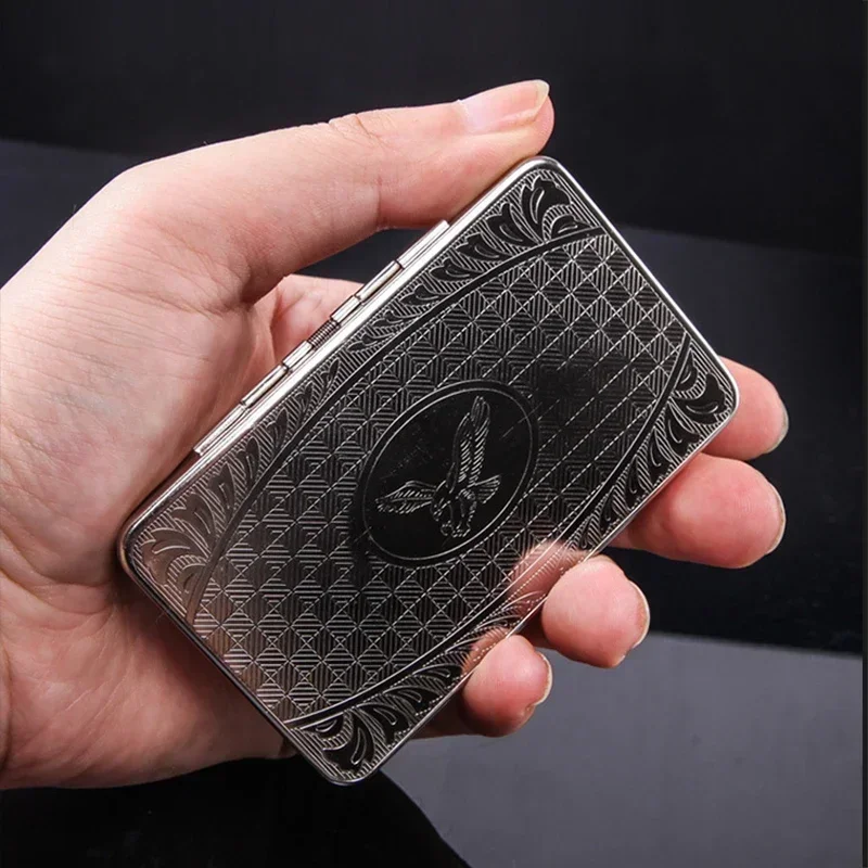 

Portable Metal Hand-rolled Cigarette Case Vintage Classic Cigarette Storage Box with Clip Tobacco Storage Smoking Accessories