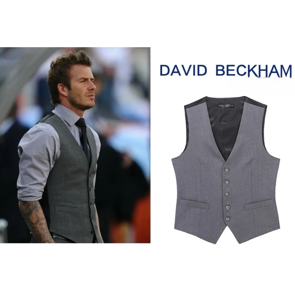 Men's Large Size Korean Version Slim-fit Suit Waistcoat Men's Wedding Business Vest British Casual Clip Fashion Men 2