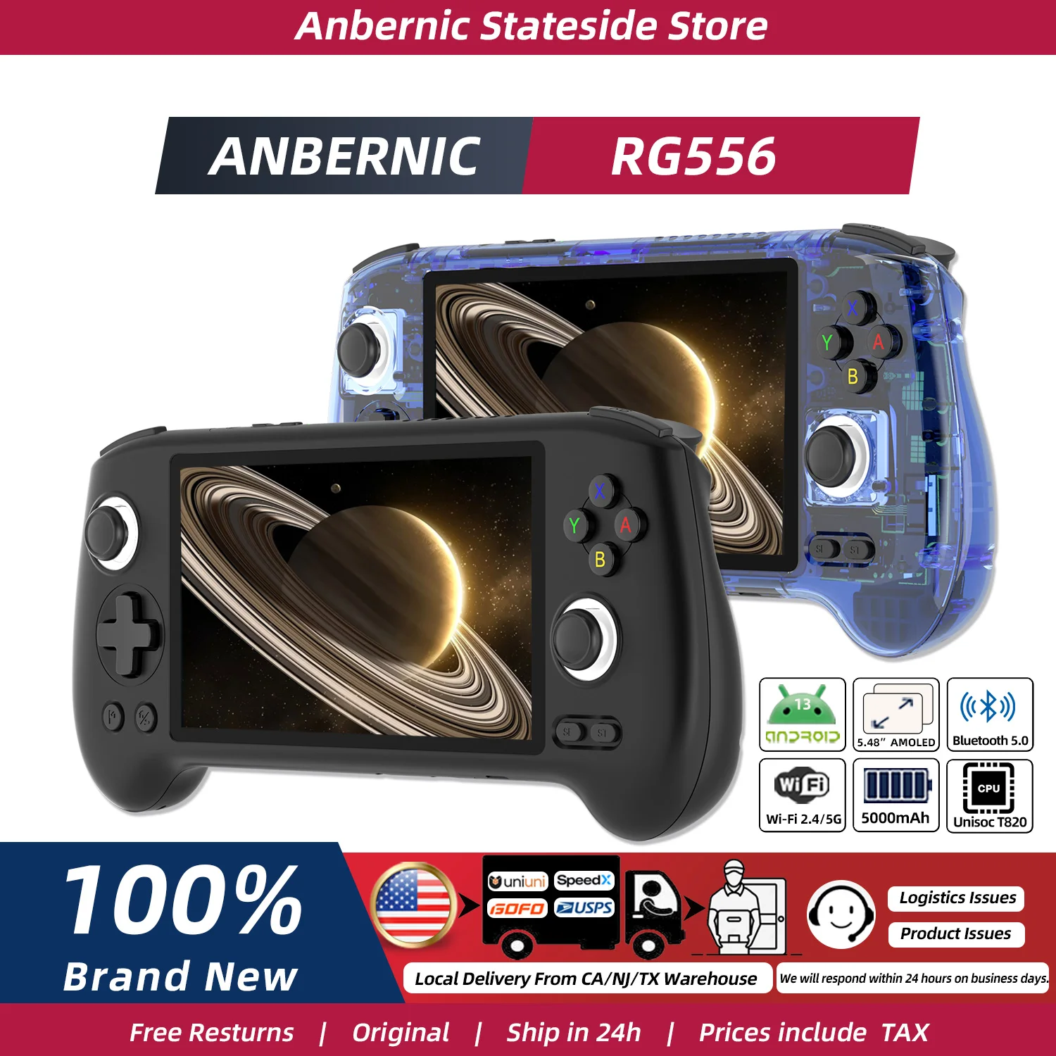ANBERNIC RG556 5.84" OLED Retro Handheld Game (No Card)