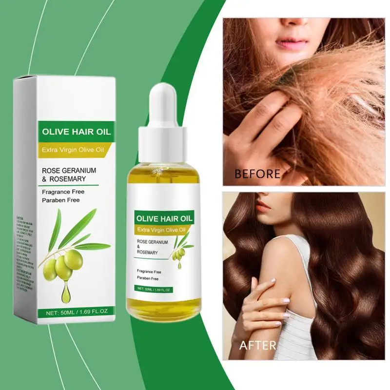 Olive Smooth Hair Oil 50ml Hair Care Repair Oil Natural Scalp Smooth Keep Nourishing For Split Ends Dry