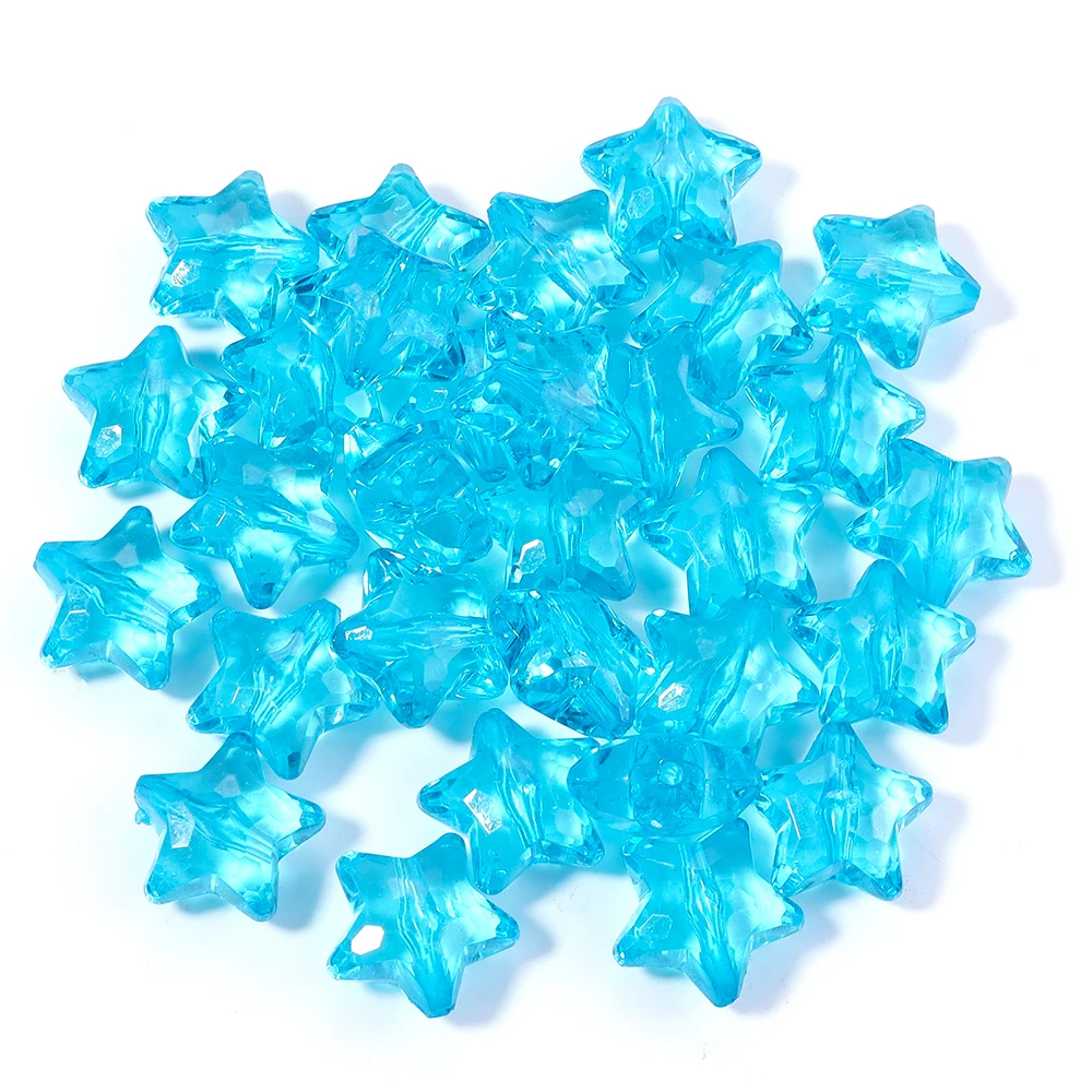 Colorful Five-Pointed Star Acrylic Beads Set for DIY Jewelry and Accessories (30 Pieces)