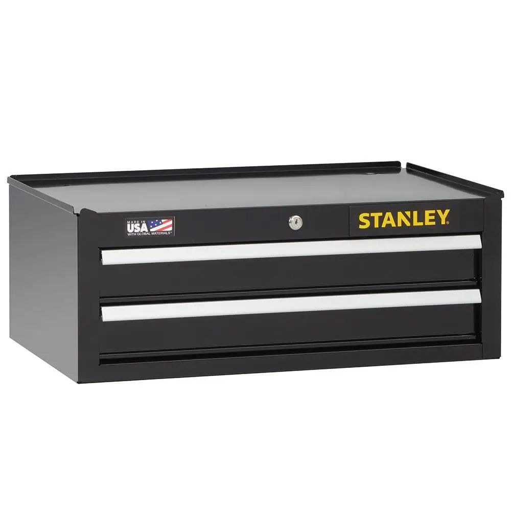 26IN 2 DRAWER MIDDLE CHEST-BLACK