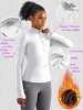 MXLLINA Plush Thickened Equestrian Tops Sports Long Sleeve T-Shirts Women Winter Riding Horse Blouse Zipper Competition Layer 2