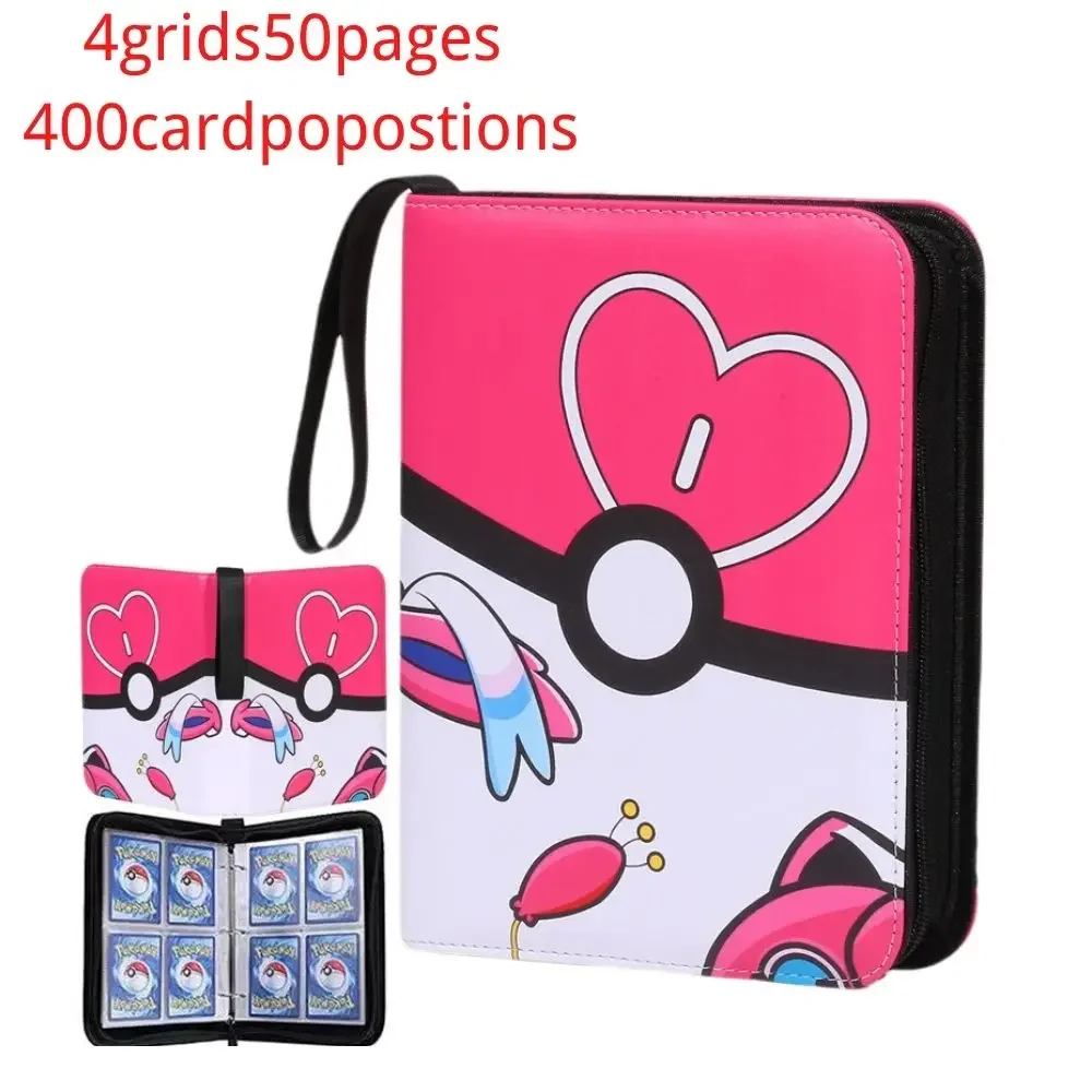 Trading Card Binder para Pokemon Cart&atilde;o Cole&ccedil;&atilde;o Titular do livro personalizado 50 mangas 400 bolsos