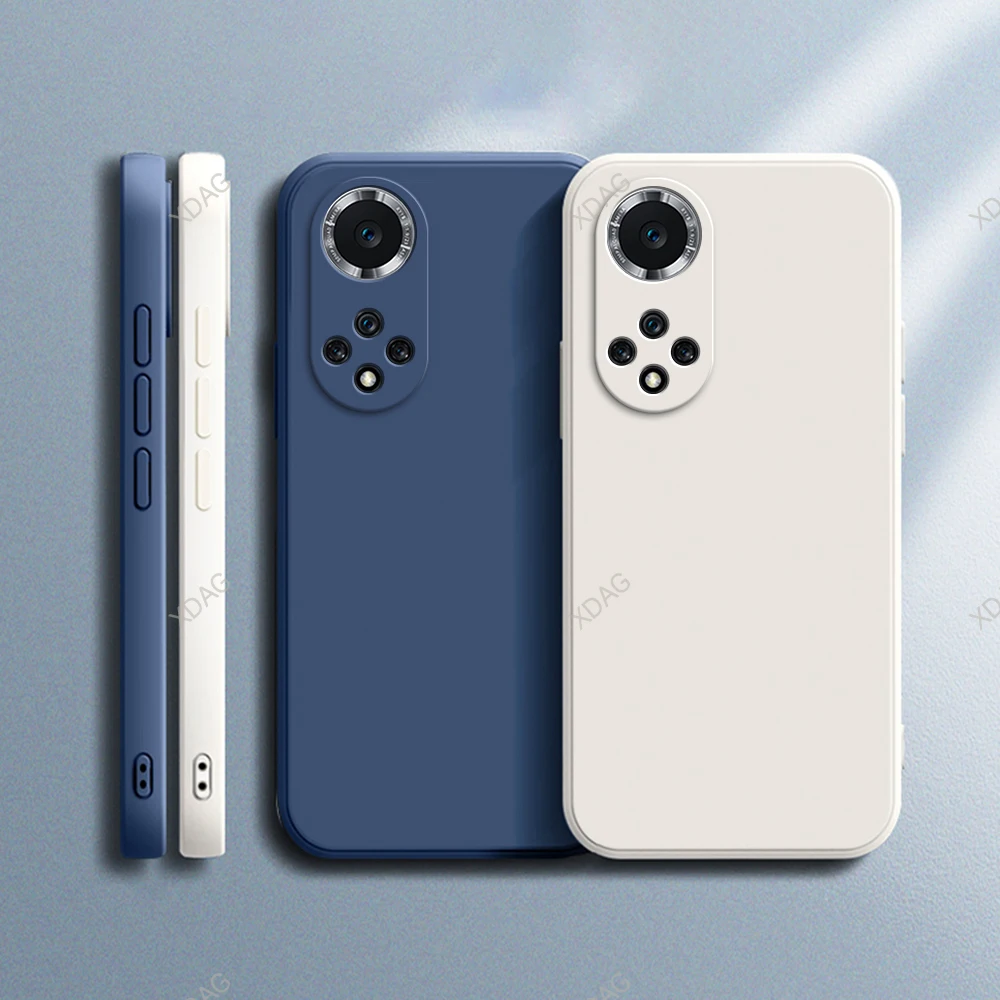 Luxurious Shockproof Liquid Silicone Phone Case - Pure Color Back Cover