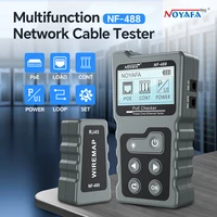 Noyafa LCD Network Cable Tester Lan Test PoE Checker NF-488 Inline PoE Voltage Current Tester With Cable Tracker the Ethernet 1