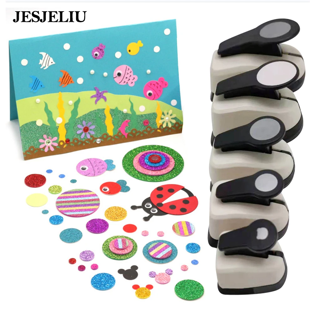 Circle Round Hole Punch Handmade Paper Scrapbooking Kids DIY Cutter Tool