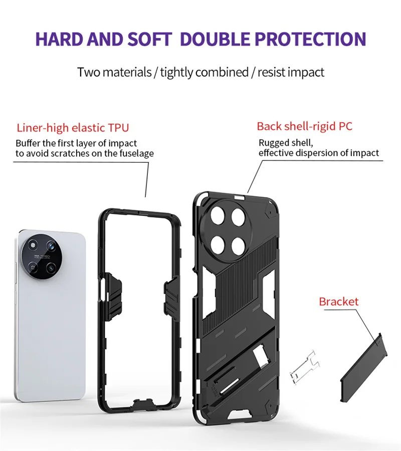 حافظة هاتف مدرعة مغناطيسية لهاتف Oppo ، Realme 11 ، 4G ، حامل مضاد للصدمات ، غطاء خلفي ، حامل مغناطيسي للسيارة ، Realme 11