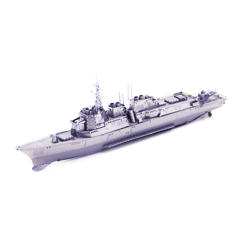 Burke Class Destroyer 3D Metal Puzzle Model Building Kits DIY Assemble Jigsaw Model Puzzle Toy Birthday Gift For Adults Children 4