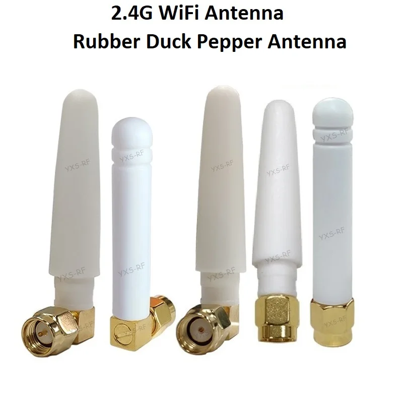 2.5dBi 2.4G Rubber Antenna Right Angle WiFi Antenna SMA Male Pepper for Wireless Router Wifi Module Zigbee