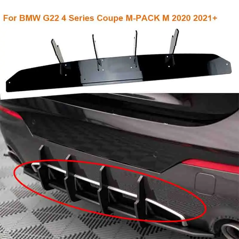 

Для BMW G22 4 Series Coupe M-PACK M Body Kit 2020 2021 + Street Pro задний бампер диффузор задний боковой разветвитель защита для Гура