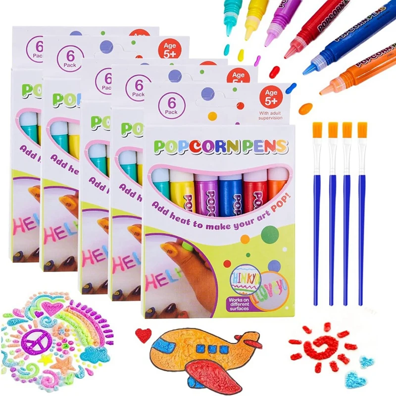 

DIY ручки для рисования попкорна, волшебные пышные ручки, 3d-ручка для рисования, (5 коробок)