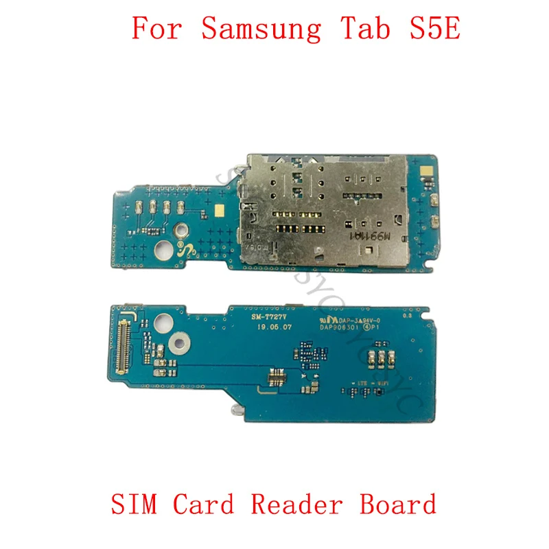 

Original Sim Card Reader Holder Pins Tray Slot For Samsung Tab S5E T725 T720 Sim Card Reader Board Flex Cable Repair Parts