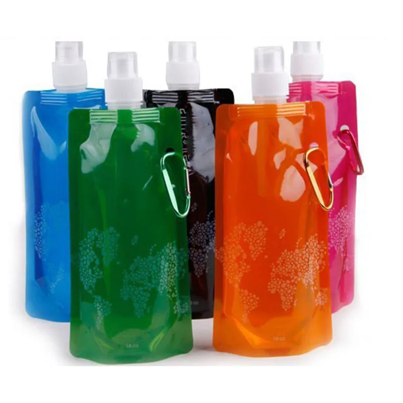 Description Picture 3 of item500ml Ultralight Foldable Water Bottle Soft Flask Bottle Outdoor Sport Hiking Camping Water Bag Running Camping Hiking