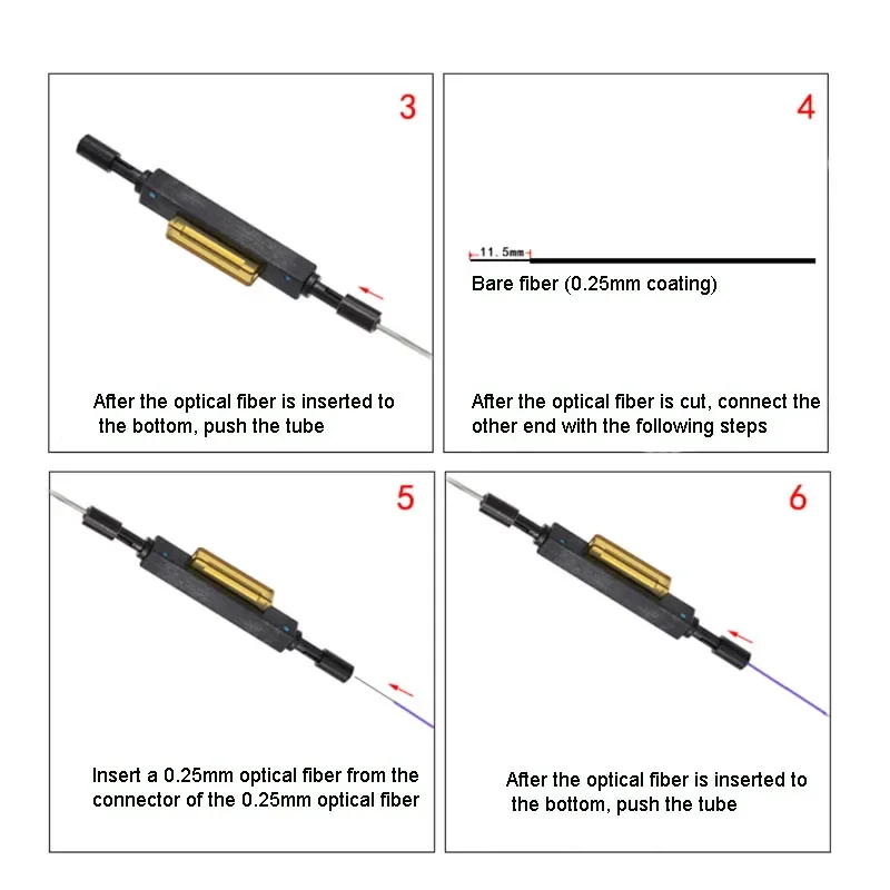 L925B Drop Cable FTTH Fiber Optic Mechanical Splice Fiber Optic Mechanical Splicer fast connector Cold splice tools 20PCS