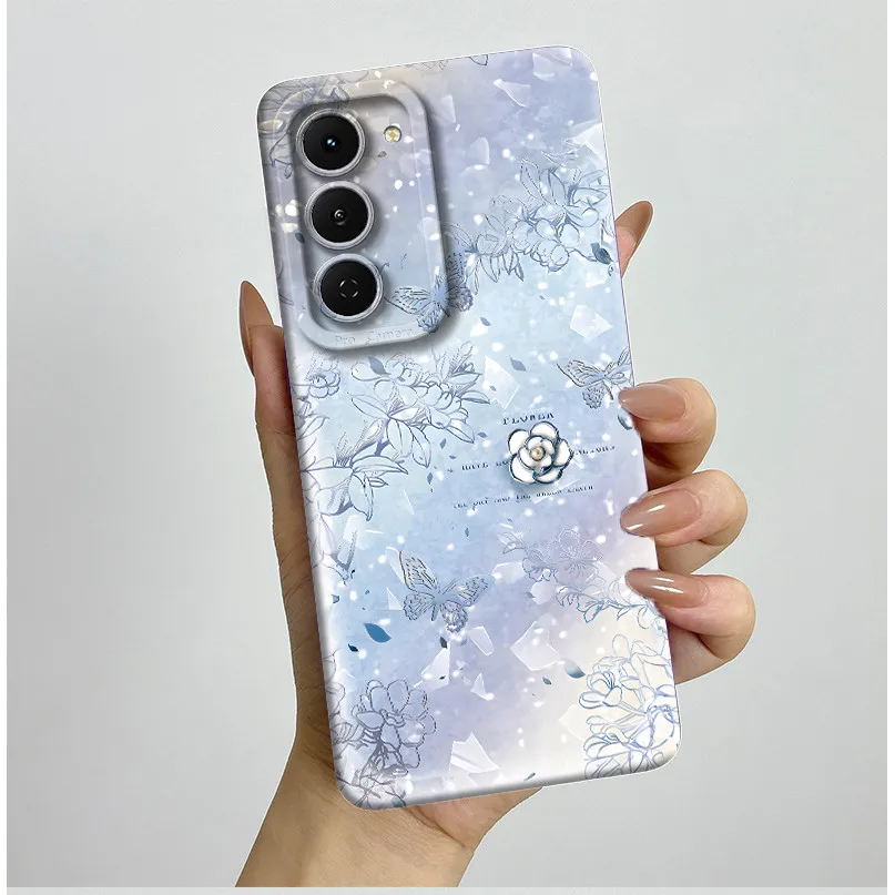 Aesthetic Flowers Slim Liquid Silicone Phone Case - Anti-Drop Protective Soft Cover