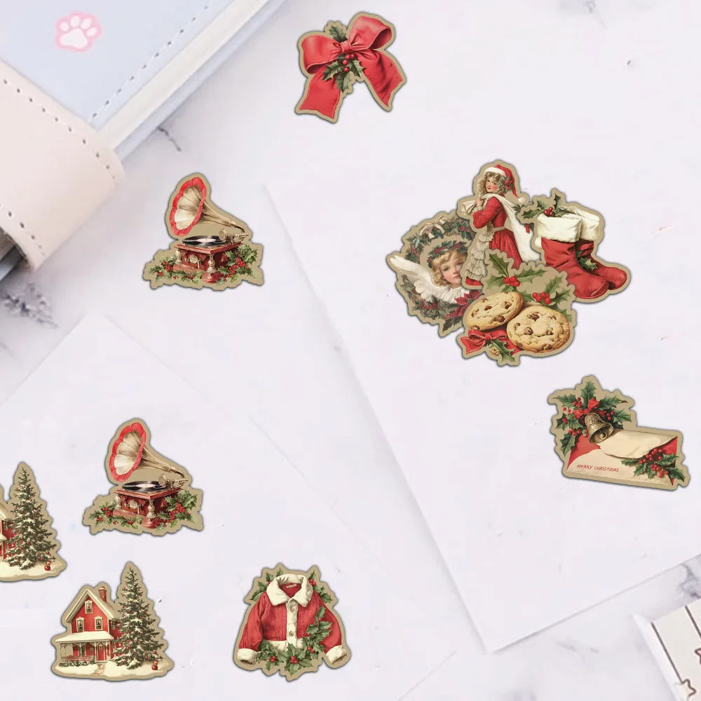 50PCS Kreative Retro Weihnachten Aufkleber Laptop Telefon Fällen iPad Wasser Tassen Helm Aufkleber Wasserdicht – Detail 8