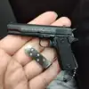 1:3 Mini 1911 Pistol Model Alloy Detachable Assemblable Toy Keychain Pendant Metal Toy Gun Bag Decoration Boys Gift 1
